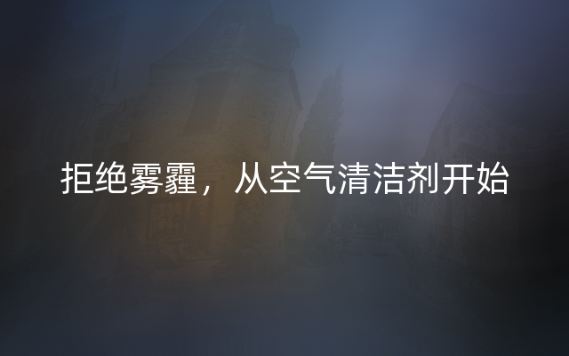 拒绝雾霾，从空气清洁剂开始