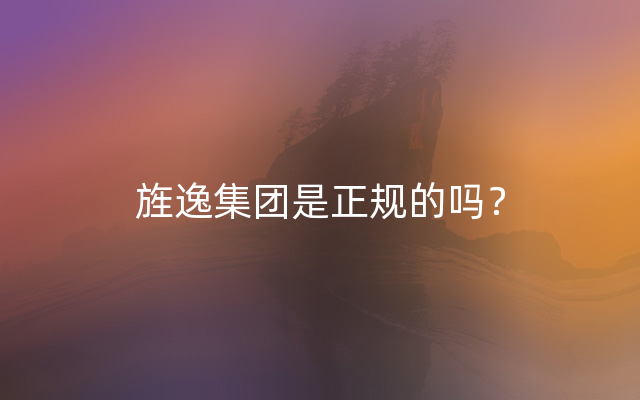 旌逸集团是正规的吗？