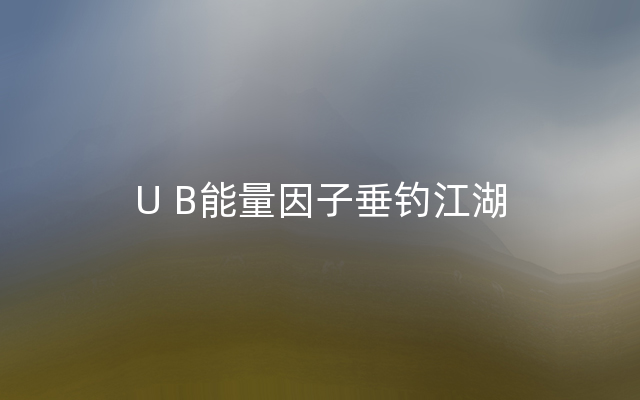 U B能量因子垂钓江湖