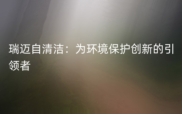 瑞迈自清洁：为环境保护创新的引领者