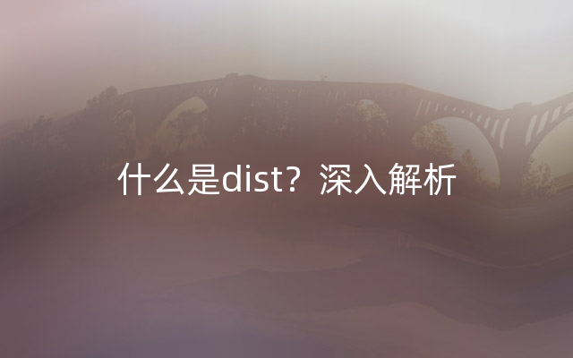 什么是dist？深入解析