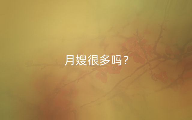 月嫂很多吗？