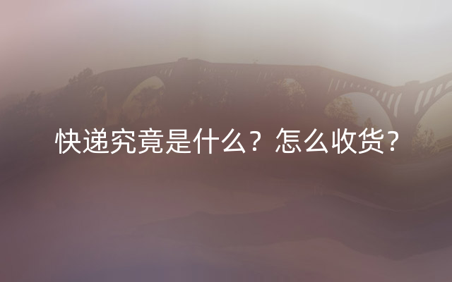 快递究竟是什么？怎么收货？