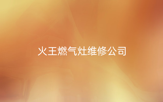 火王燃气灶维修公司