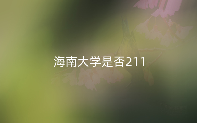 海南大学是否211