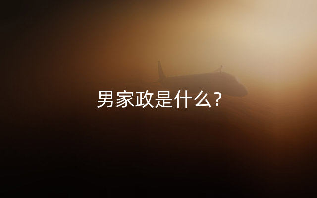 男家政是什么？