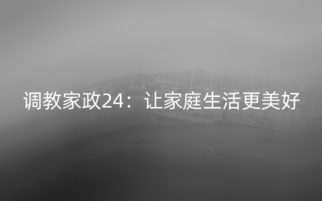 调教家政24：让家庭生活更美好