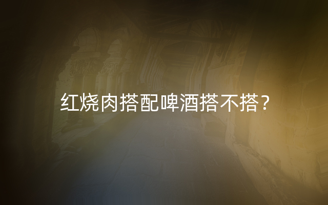 红烧肉搭配啤酒搭不搭？