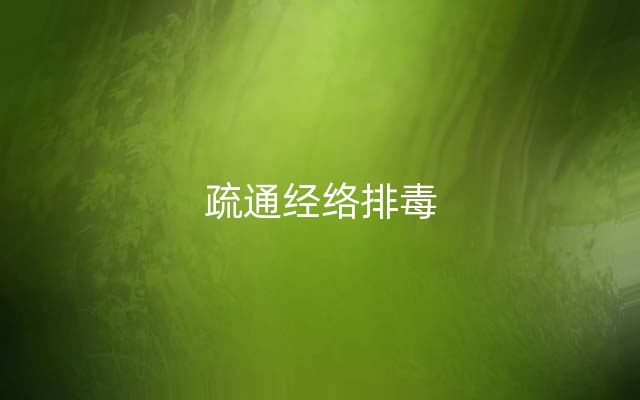 疏通经络排毒