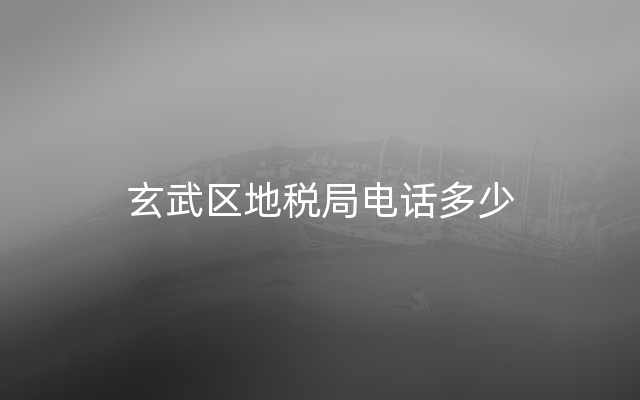 玄武区地税局电话多少