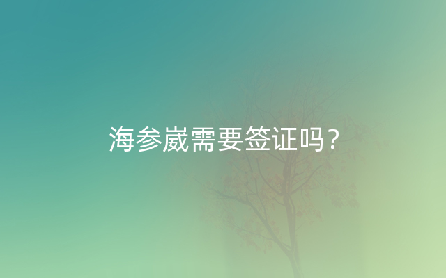 海参崴需要签证吗？