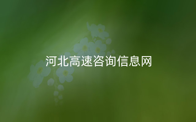 河北高速咨询信息网