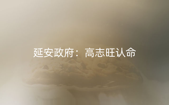 延安政府：高志旺认命