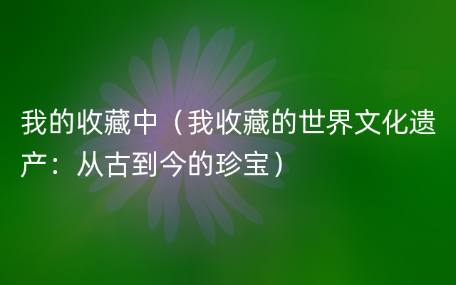 我的收藏中（我收藏的世界文化遗产：从古到今的珍