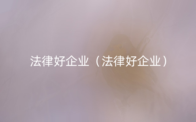 法律好企业（法律好企业）