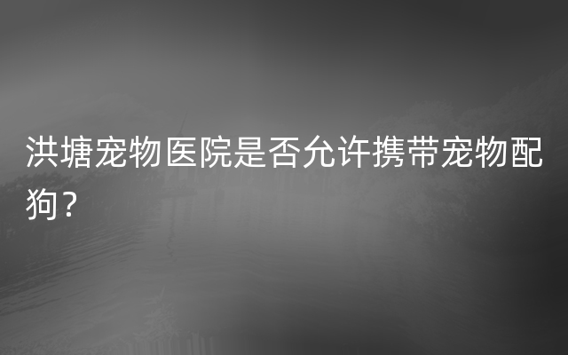 洪塘宠物医院是否允许携带宠物配狗？