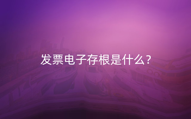 发票电子存根是什么？