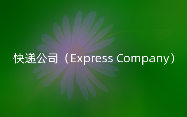 快递公司（Express Company）