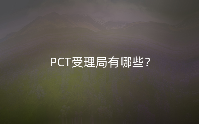 PCT受理局有哪些？