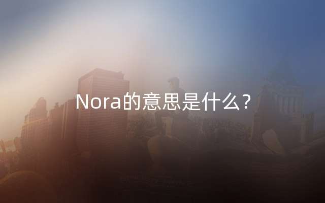 Nora的意思是什么？