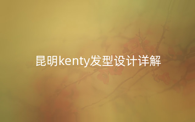 昆明kenty发型设计详解