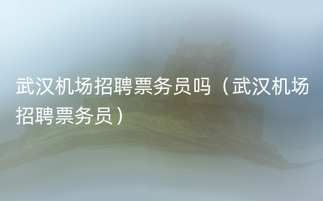 武汉机场招聘票务员吗（武汉机场招聘票务员）