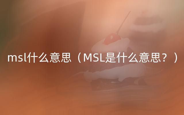 msl什么意思（MSL是什么意思？）