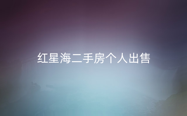 红星海二手房个人出售