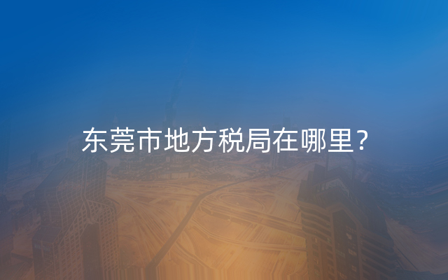 东莞市地方税局在哪里？