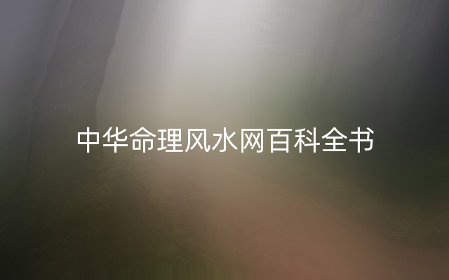 中华命理风水网百科全书