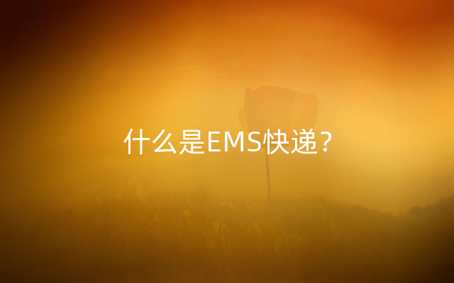 什么是EMS快递？