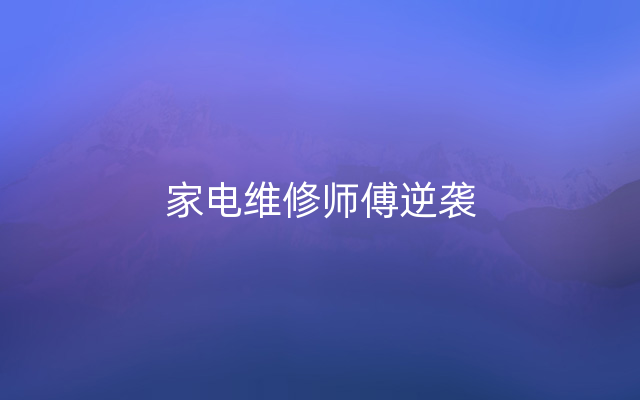 家电维修师傅逆袭