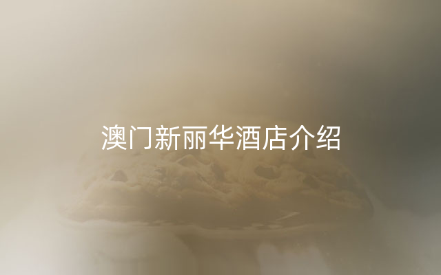 澳门新丽华酒店介绍