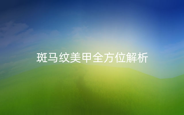 斑马纹美甲全方位解析