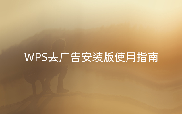 WPS去广告安装版使用指南