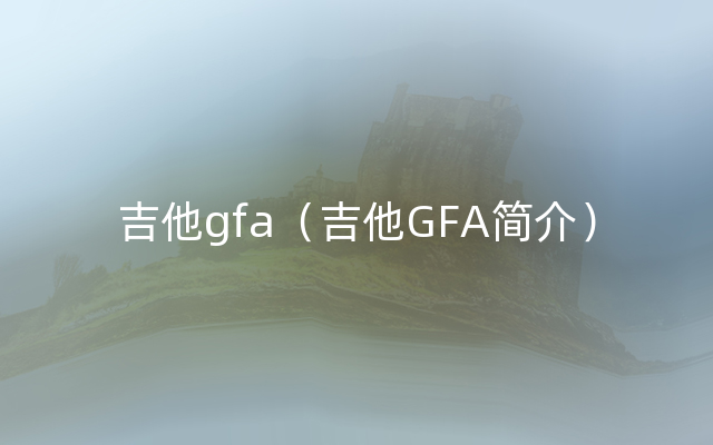 吉他gfa（吉他GFA简介）