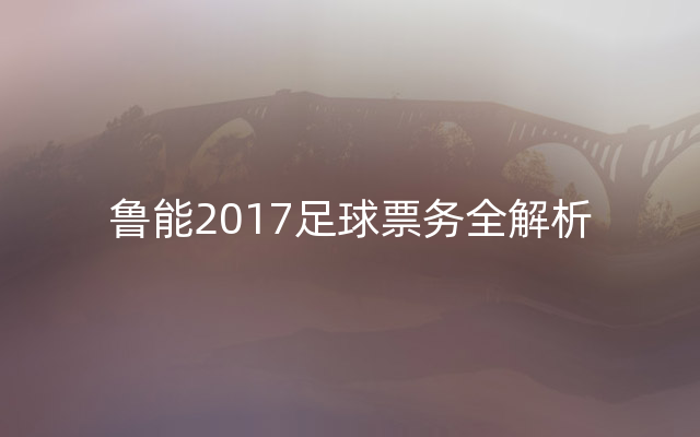 鲁能2017足球票务全解析