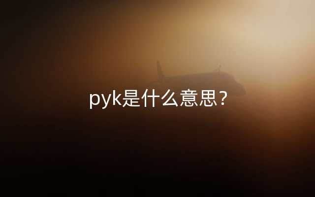 pyk是什么意思？