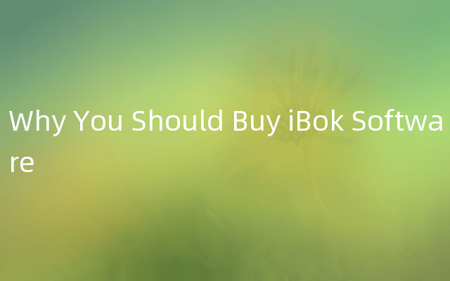 Why You Should Buy iBok Software