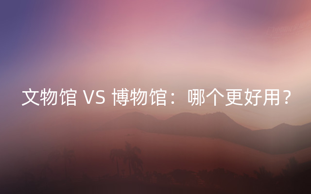 文物馆 VS 博物馆：哪个更好用？