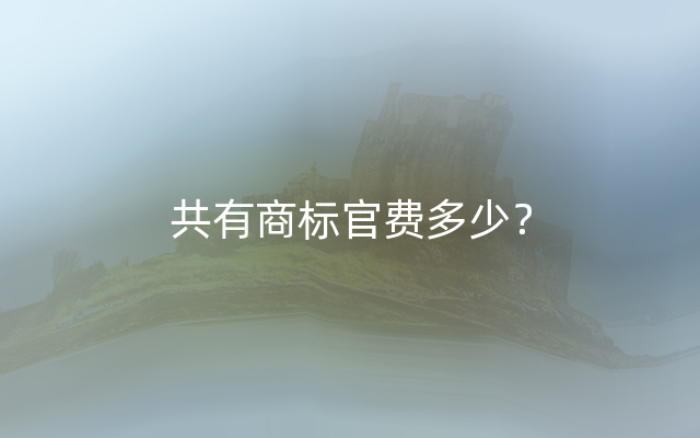 共有商标官费多少？