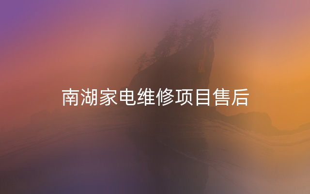 南湖家电维修项目售后