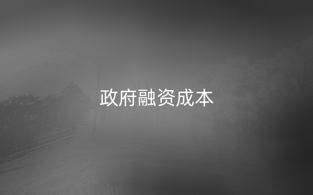 政府融资成本