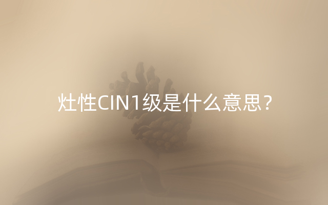 灶性CIN1级是什么意思？