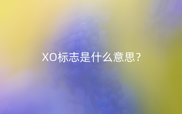 XO标志是什么意思？