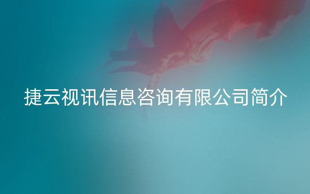 捷云视讯信息咨询有限公司简介