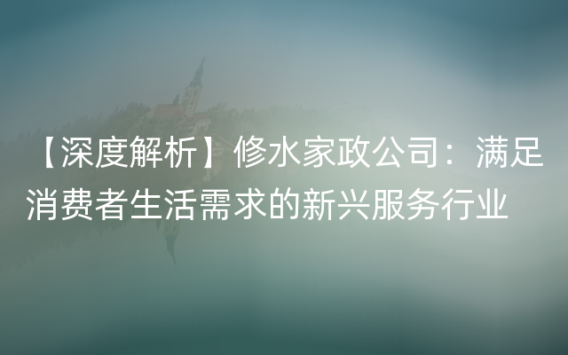 【深度解析】修水家政公司：满足消费者生活需求的新兴服务行业