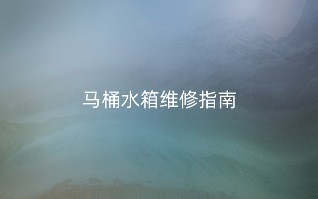 马桶水箱维修指南