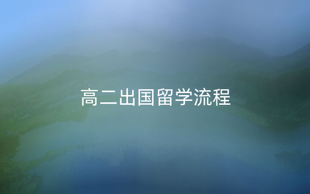 高二出国留学流程