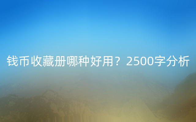 钱币收藏册哪种好用？2500字分析